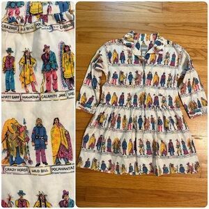 Merona Vintage Kids Dress with Colorful Native American/Western Print